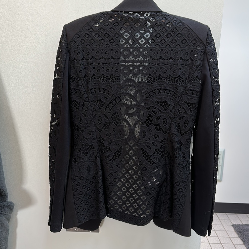 Bcbg MaxAzria jacket with lace back and arms rare vintage